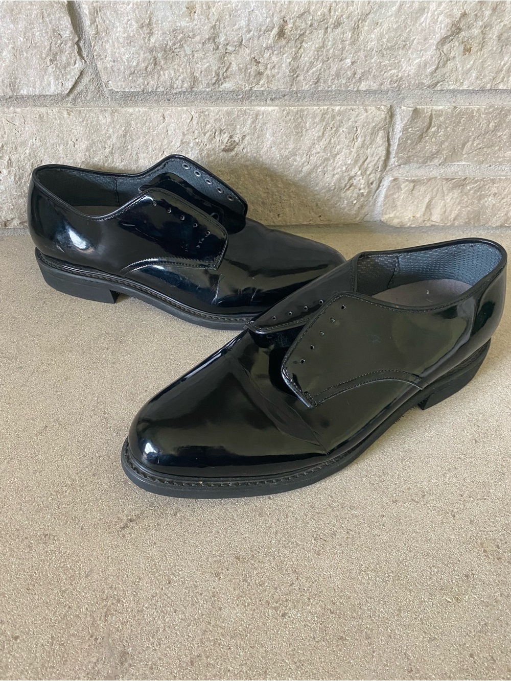Vibram formal black tie black patent leather tuxedo groom shoes 11